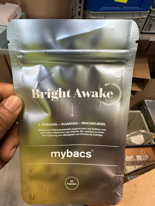 Bright Awake with coffein pouch empty