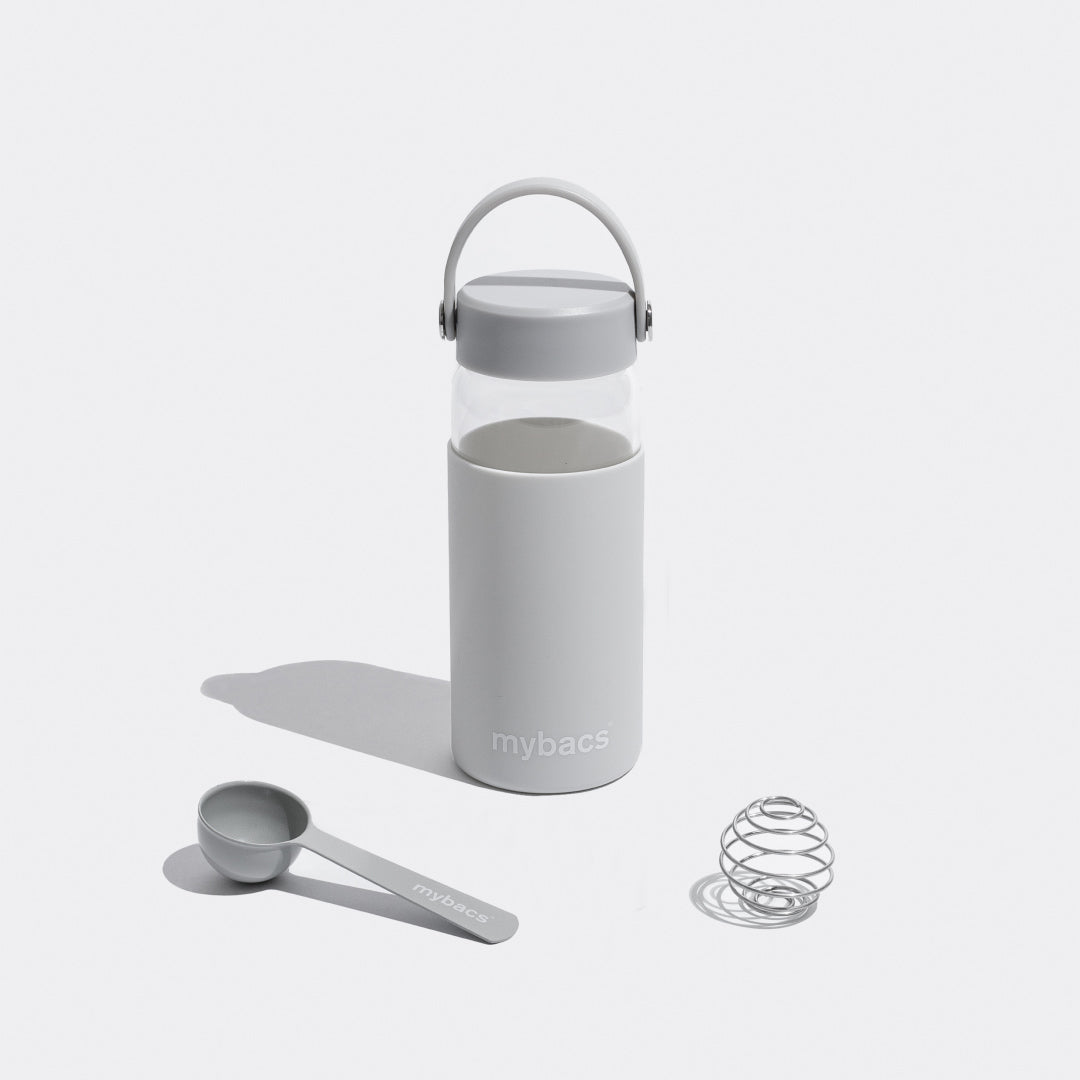 Shaker box - contains shaker, spoon, mixing ball